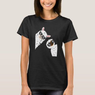 Süße Faultier Lama Versteckung Lustiges Tier Haust T-Shirt