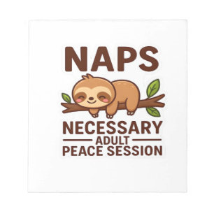 Süße Faultier-Nickerchen � Notwendige Erwachsenen- Notizblock