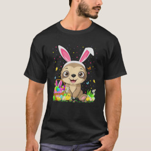 Süße Faultier Ostereier-Suche Hasenohren Faultier T-Shirt