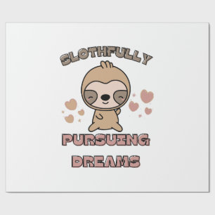 Süße Faultier-Tier-Wortspiel Geschenkpapier