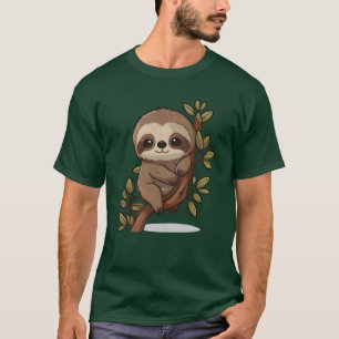Süße Faultier-Tiere für lustige Tiere lustig T-Shirt
