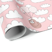 Süße Faultiere Geschenkpapier (Rolleneckpunkt)