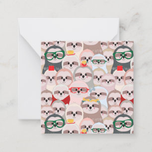 Süße Faultiere Mitteilungskarte