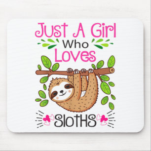 Süße Faultierliebhaberin Frauen Mädchen Nur Ein Mä Mousepad