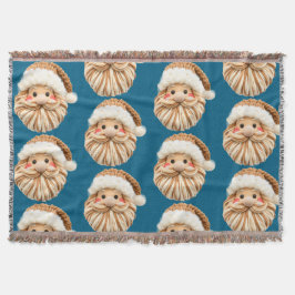 Süße Faux-Yarn-Weihnachts-Santa-Häkeln Decke