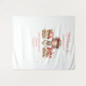 Süße Fee 2. Geburtstag Pastell Rosa Banner Wandteppich (Vorderseite (Horizontal))