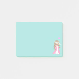 Süße Fee auf Hellblau Post-it Klebezettel