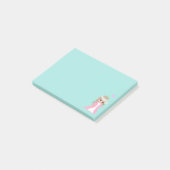 Süße Fee auf Hellblau Post-it Klebezettel (angewinkelt)