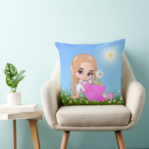 Süße Fee & Gänseblümchen  Kissen