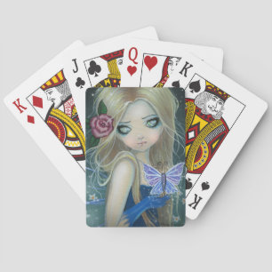 Süße Fee und Schmetterling Fantasy-Kunst Spielkarten