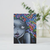 Süße Feen-Graffiti Postkarte (Stehend Vorderseite)