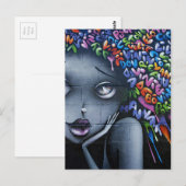 Süße Feen-Graffiti Postkarte (Vorne/Hinten)