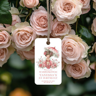 Süße Feen-Mädchen 2. Geburtstag Rosa Geschenkanhän Geschenkanhänger