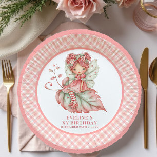 Süße Feen-Mädchen-Geburtstag Pastell-Rosa Papierpl Pappteller