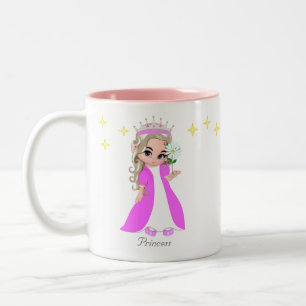 Süße Feenprinzessin & Sterne  Zweifarben-Kaffeetas Zweifarbige Tasse