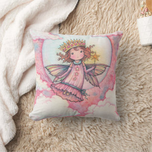 Süße Feenprinzessin von Molly Harrison Kissen