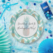 Süße Feier-Ananas-Zickzack Baby-Dusche Pappteller (Party)