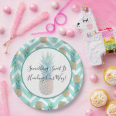 Süße Feier-Ananas-Zickzack Baby-Dusche Pappteller (Party)