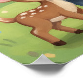 Süße Feier Waldtiere Kinder Wandkunst Poster (Ecke)