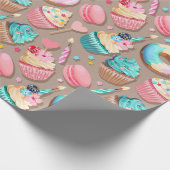 Süße Feierdesserts Geschenkpapier (Ecke)