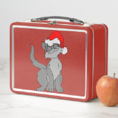 Süße Feiertagskatze Metall Lunch Box (Beispiel)