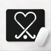Süße Feldhockeyspieler lieben Symbol  Mousepad (Mit Mouse)