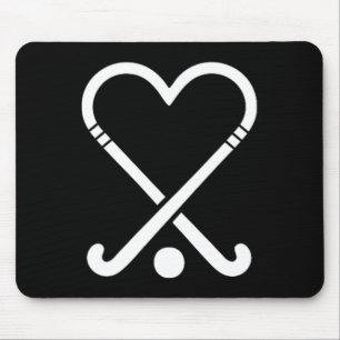 Süße Feldhockeyspieler lieben Symbol  Mousepad
