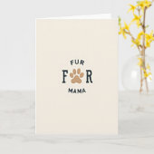 Süße Fell-Mamas Tag Karte (Gelbe Blume)