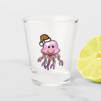 Süße Festliche Quallen Cartoon Schnapsglas