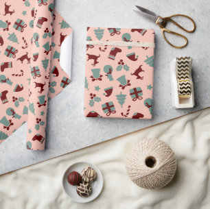 Süße festliche Weihnachtsgeschenk-Verpackungspapie Geschenkpapier