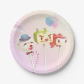Süße Figur Cake Pops Pappteller (Vorderseite)