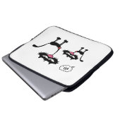 Süße Figur Katzen Laptopschutzhülle (Vorne Knopf)