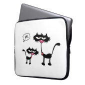 Süße Figur Katzen Laptopschutzhülle (Vorderseite Links)