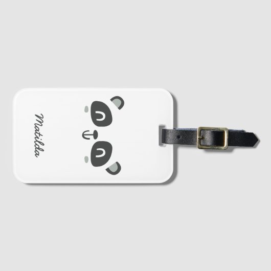 Süße Figur Panda Gepäckanhänger (Vorderseite (Horizontal))