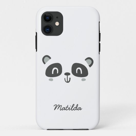 Süße Figur Panda Kinder personalisiert Case-Mate iPhone Hülle (Rückseite)
