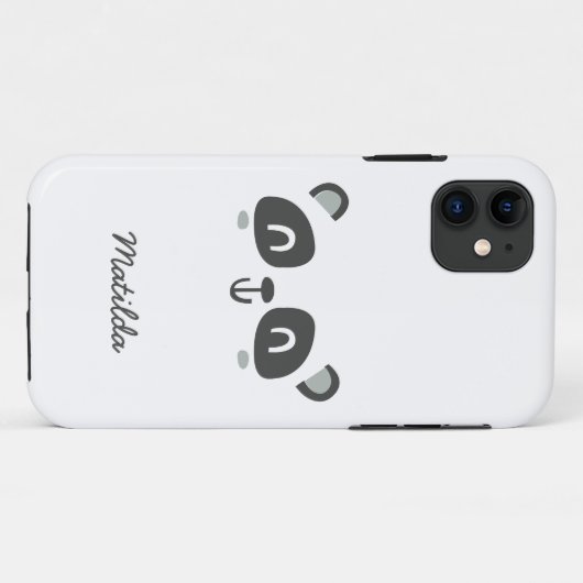 Süße Figur Panda Kinder personalisiert Case-Mate iPhone Hülle (Rückseite (Horizontal))