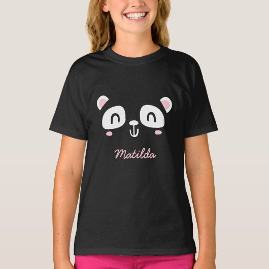 Süße Figur Panda Kindergebäck T-Shirt (Vorderseite)