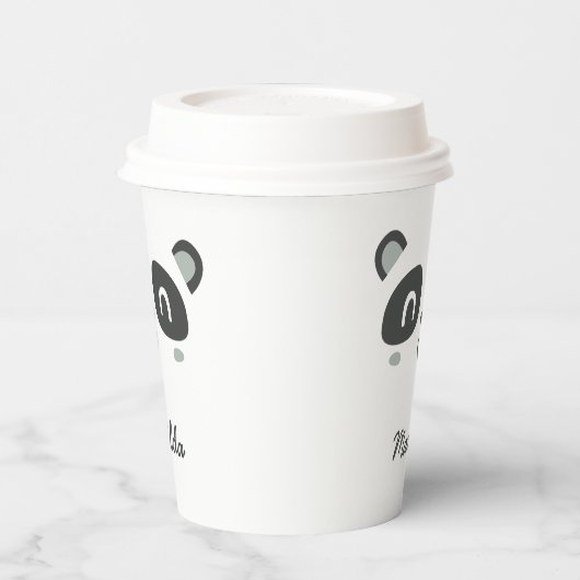 Süße Figur Panda Kindergeburt Pappbecher (Links)