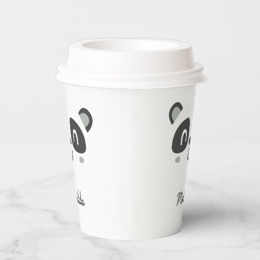 Süße Figur Panda Kindergeburt Pappbecher (Rechts)