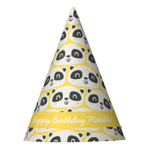 Süße Figur Panda Kindergeburt Partyhütchen