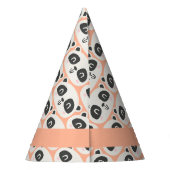 Süße Figur Panda Kindergeburt Partyhütchen (Rückseite)