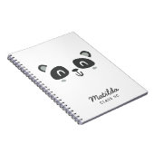 Süße Figur Panda Kinderheft Notizblock (Rechte Seite)