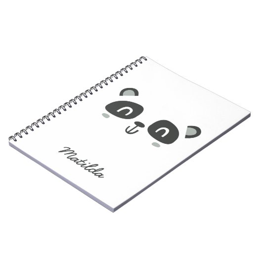 Süße Figur Panda Notizblock (Linke Seite)