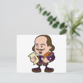süße Figur William Shakespeare Postkarte (Stehend Vorderseite)
