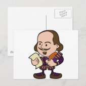 süße Figur William Shakespeare Postkarte (Vorne/Hinten)