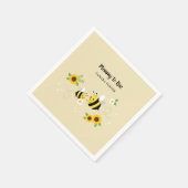 Süße Figuren Babydusche Mommy-to-Bee Serviette (Ecke)