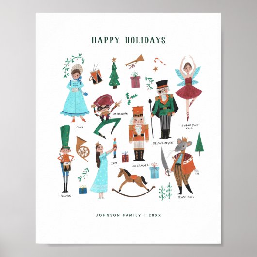 Süße Figuren Nutcracker Ballettkinder Poster (Vorne)