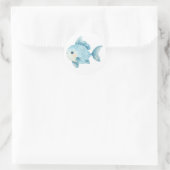 Süße Fisch-Aufkleber Runder Aufkleber (Tasche)