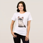 Süße Fischglas-Kätzchen Tri-Blend Shirt (Vorderseite voll)