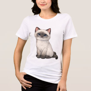 Süße Fischglas-Kätzchen Tri-Blend Shirt
